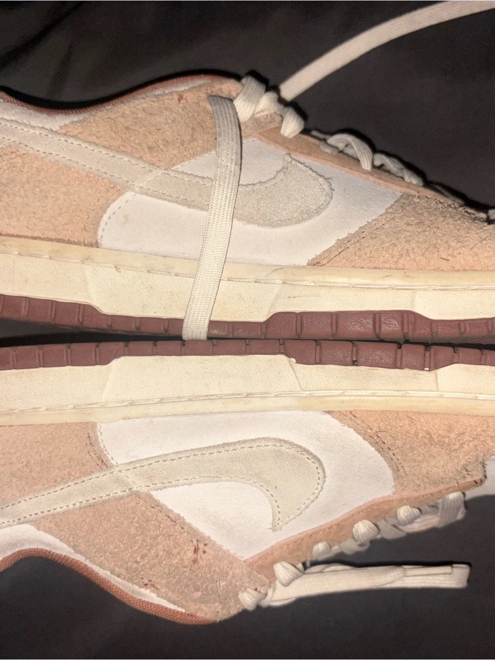 Nike Men's Low-Top Suede & Leather Sneakers in Cream and Tan